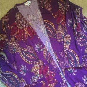 🦄 Lularoe Sarah XL deep purple print duster